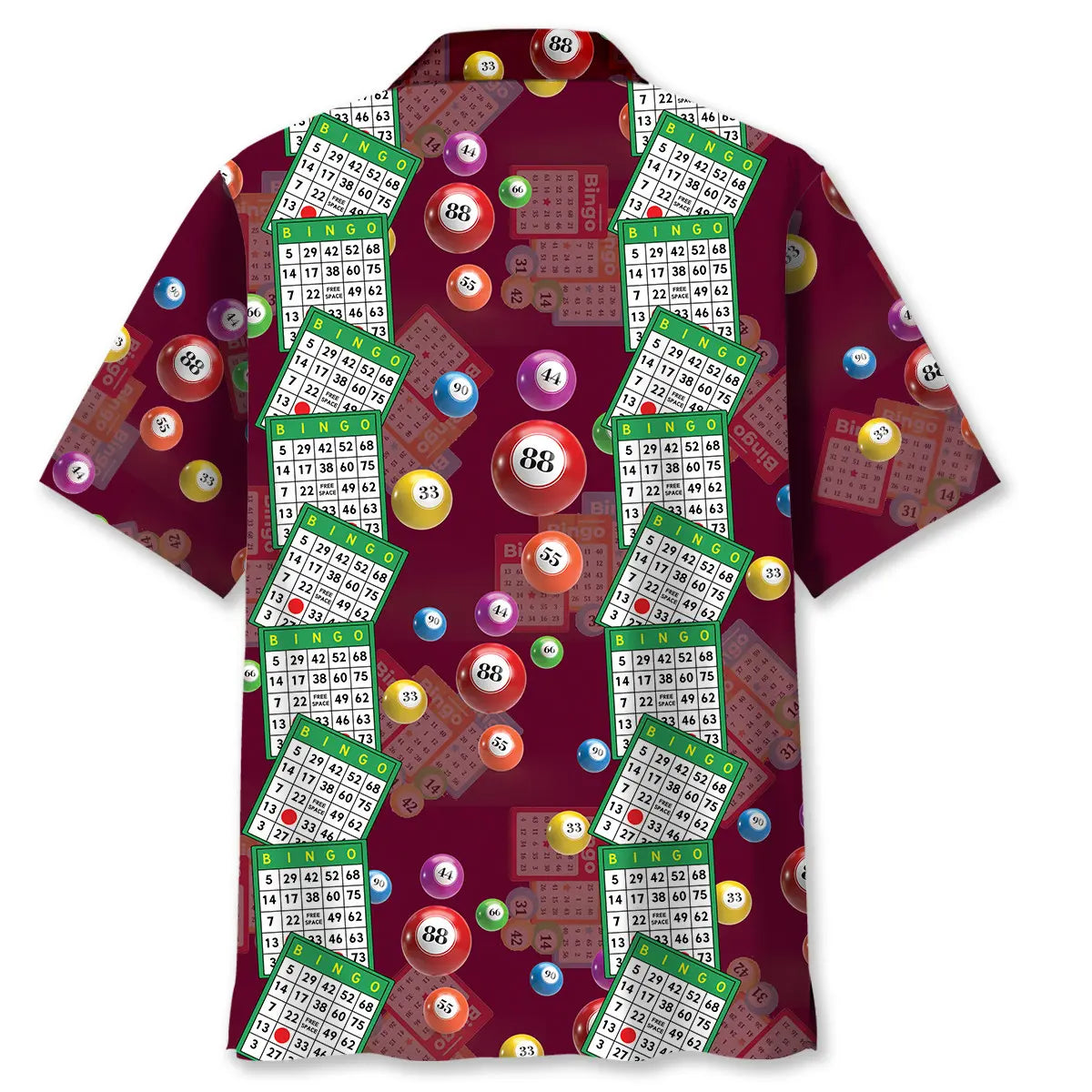 Lucky Bingo Hawaiian Shirt For Summer Vacation, Beach Travel, And Casual Wear