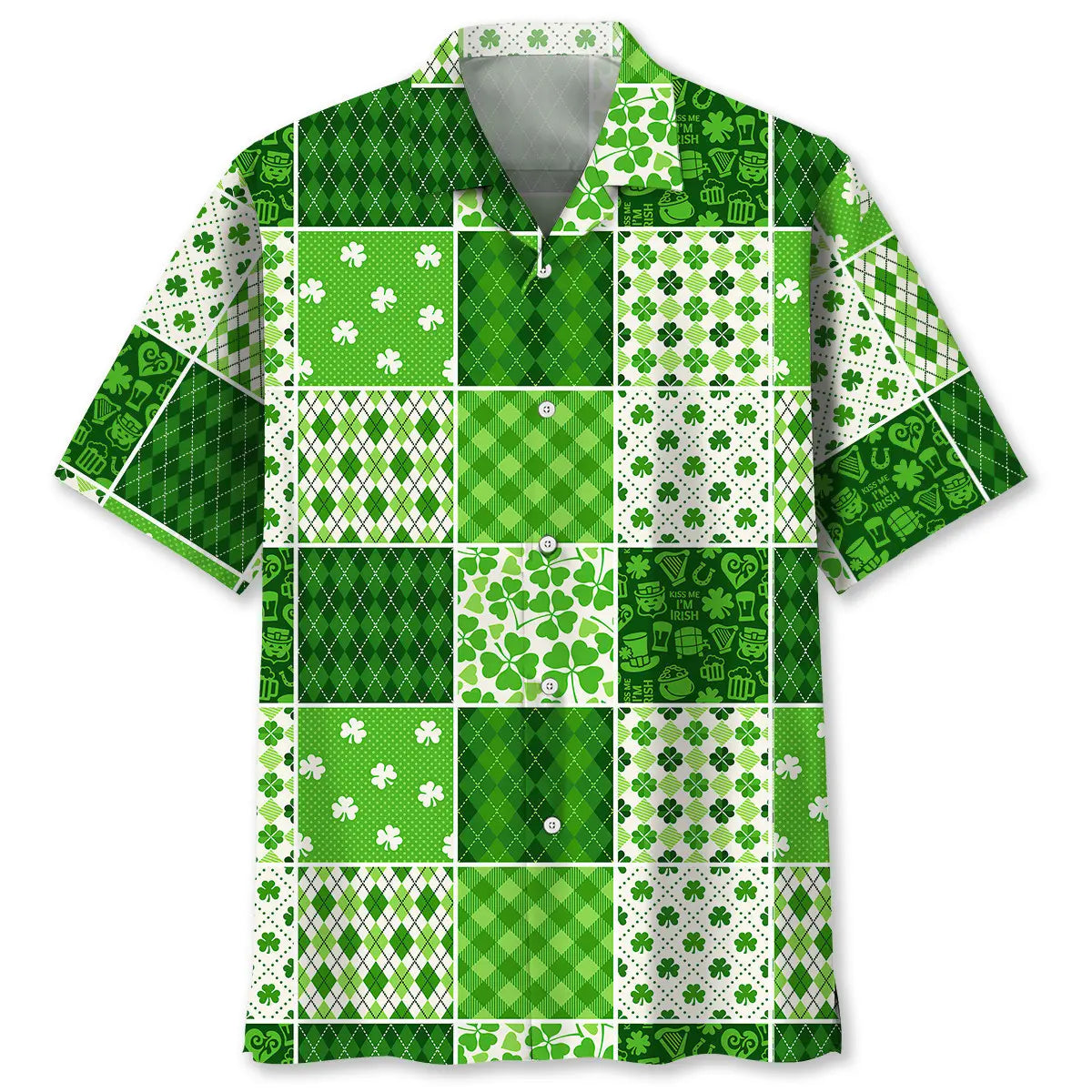 Lucky Irish Saint Patrick's Day Hawaiian Shirt For Beach Days, Summer Outings, And Thoughtful Gift Giving