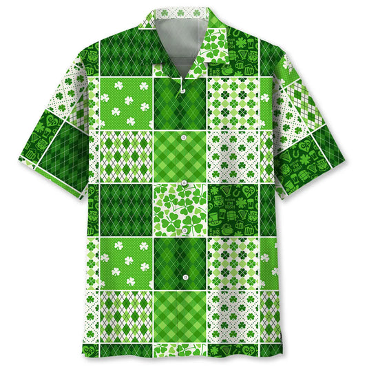 Lucky Irish Saint Patrick's Day Hawaiian Shirt For Beach Days, Summer Outings, And Thoughtful Gift Giving
