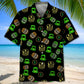 Neon Lucky Green Saint Patrick's Day Hawaiian Shirt For Tropical Holidays, Outdoor Gatherings, And Everyday Comfort