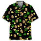 Neon Lucky Irish Saint Patrick's Day Hawaiian Shirt For Island Vacations, Resort Wear, And Relaxed Seasonal Style