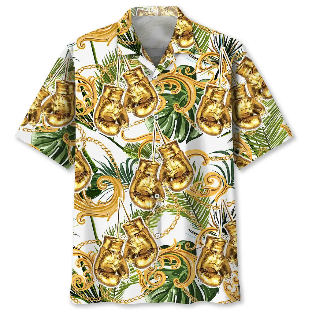 Tropical Luxury Boxing Hawaiian Shirt For Tropical Holidays, Resort Trips, And Relaxed Coastal Style