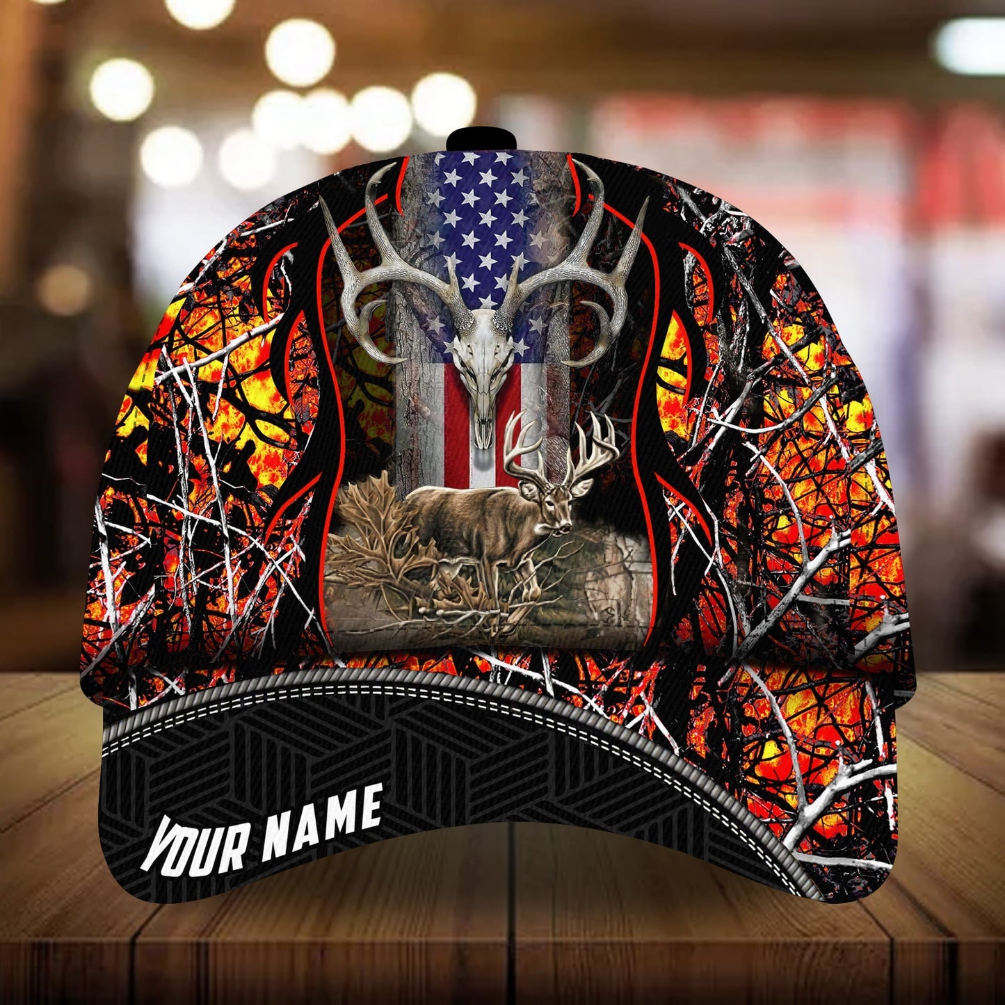 Awesome Deerhorn Hunting Personalized Classic Cap For Holiday Trips Daily Outfits And Thoughtful Gifting