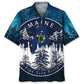 Maine Proud State Night Hawaiian Shirt For Resort Holiday, Family Vacation, And Seasonal Wardrobe