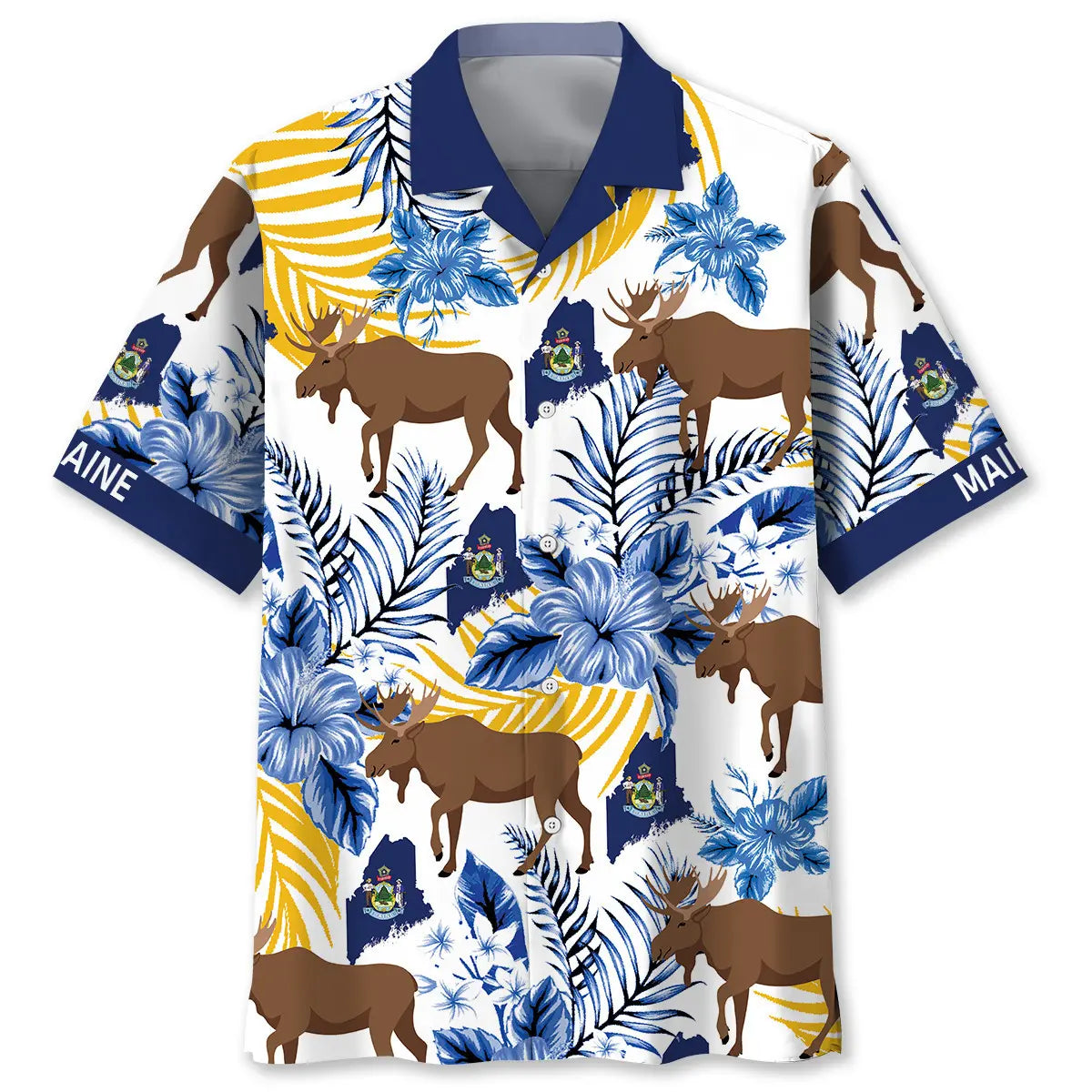 Maine State Proud Hawaiian Shirt For Island Adventure And Casual Outdoor Style
