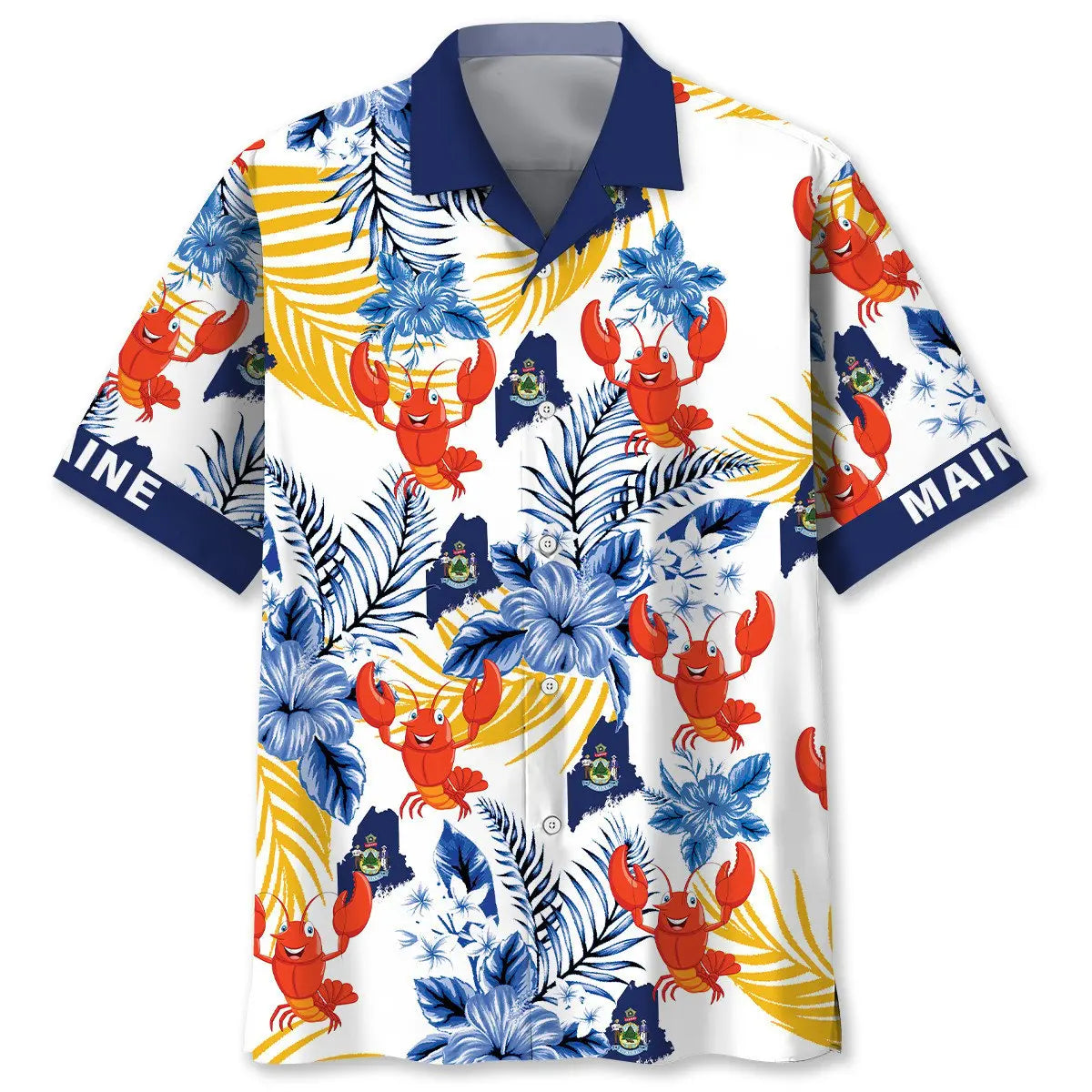 Maine State Proud Lobster Hawaiian Shirt For Warm Weather Outing And Easygoing Fashion