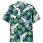 Botanical Leaf Western Gear Hawaiian Shirt For Beach Travel And Vacation Style