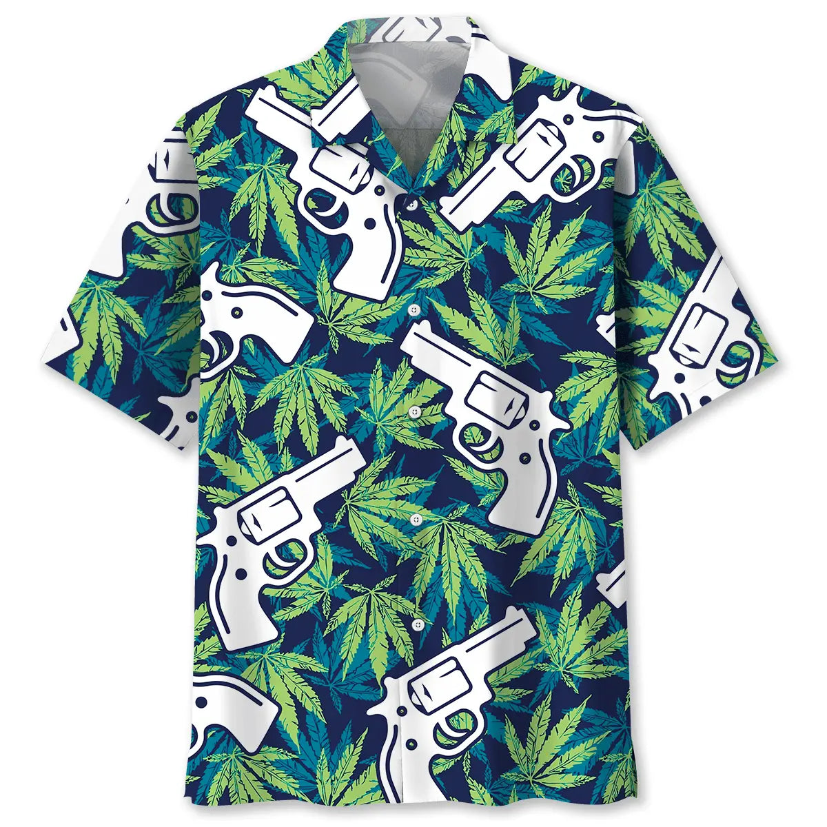 Botanical Leaf Western Gear Hawaiian Shirt For Beach Travel And Vacation Style