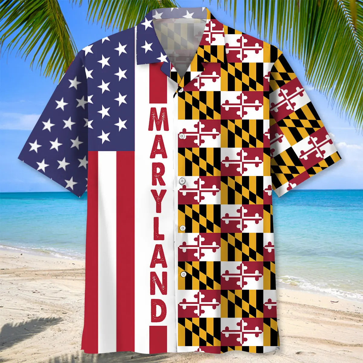 Maryland State Proud Hawaiian Shirt For Poolside Gatherings And Resort Wear