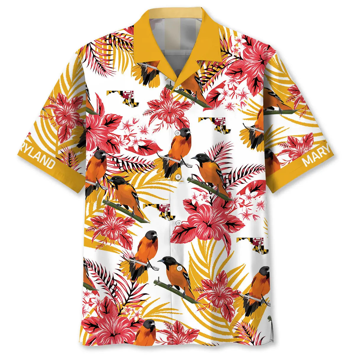 Maryland State Proud Hawaiian Shirt For Relaxed Getaway, Beachside Event, And Travel Ready Style