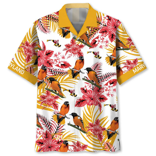 Maryland State Proud Hawaiian Shirt For Relaxed Getaway, Beachside Event, And Travel Ready Style