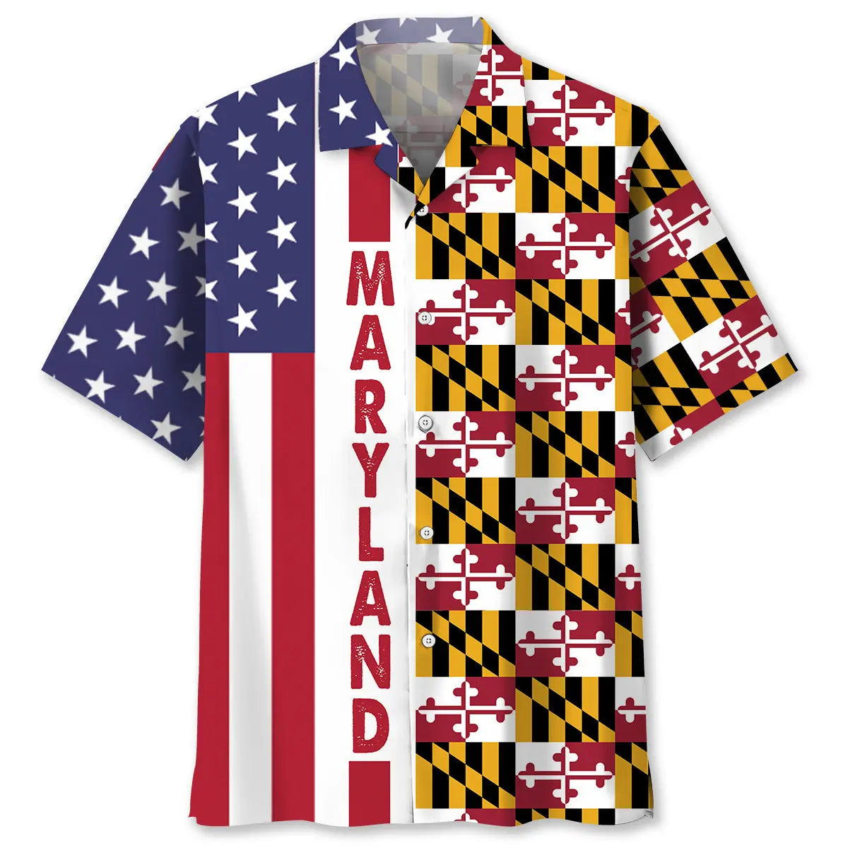 Maryland State Proud Hawaiian Shirt For Resort Escape, Poolside Gathering, And Comfortable Travel Wear