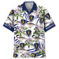 Massachusetts Creative Pattern Hawaiian Shirt For Summer Vacation, Beach Travel, And Casual Wear