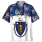 Massachusetts Proud Hawaiian Shirt For Tropical Holidays, Outdoor Gatherings, And Everyday Comfort