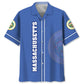 Massachusetts Heritage Hawaiian Shirt For Island Vacations, Resort Wear, And Relaxed Seasonal Style