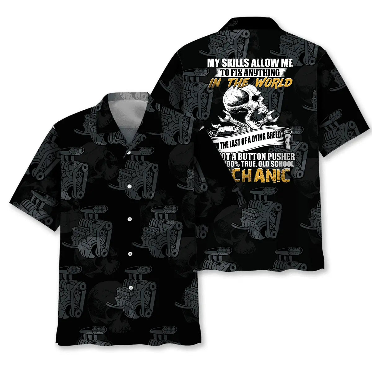 Skilled Mechanic Workshop Graphic Hawaiian Shirt For Beach Days, Summer Outings, And Thoughtful Gift Giving
