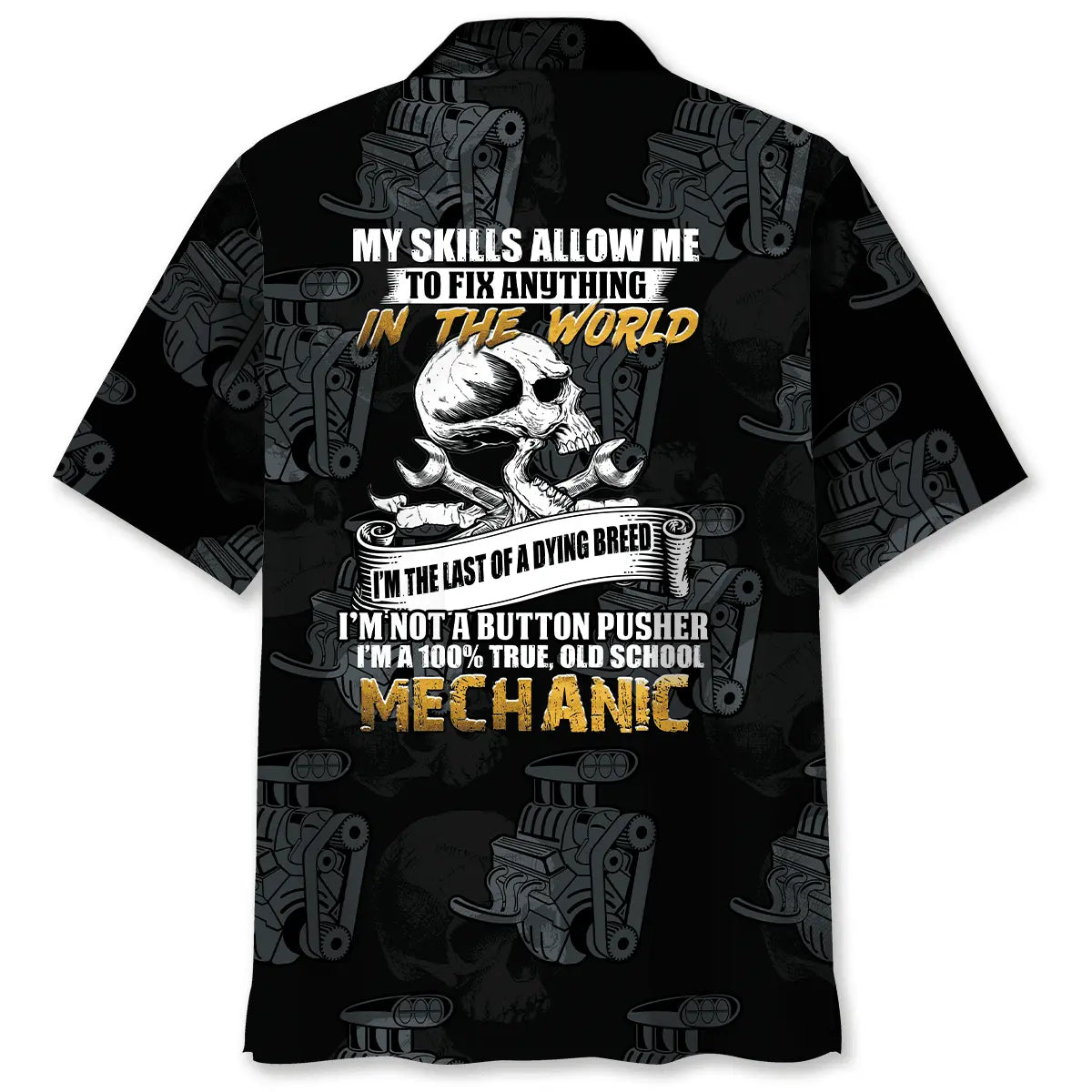 Skilled Mechanic Workshop Graphic Hawaiian Shirt For Beach Days, Summer Outings, And Thoughtful Gift Giving