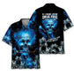Neon Mechanic Skull Hawaiian Shirt For Tropical Holidays, Outdoor Gatherings, And Everyday Comfort