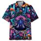 Meditation Mushroom Hawaiian Shirt For Summer Vacation, Beach Travel, And Casual Wear