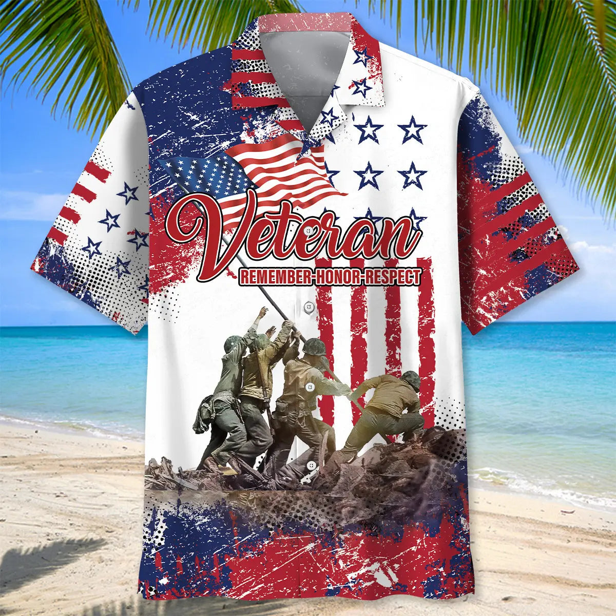 Veteran Memorial Tribute Hawaiian Shirt For Poolside Gathering, Cruise Journey, And Daily Summer Wear