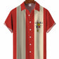 Retro 50S Geometric Bowling Hawaiian Shirt For Coastal Travel, Casual Events, And Comfortable Summer Wear