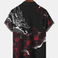 Abstract Eastern Dragon Illustration Hawaiian Shirt For Island Vacations, Casual Events, And Distinctive Seasonal Style