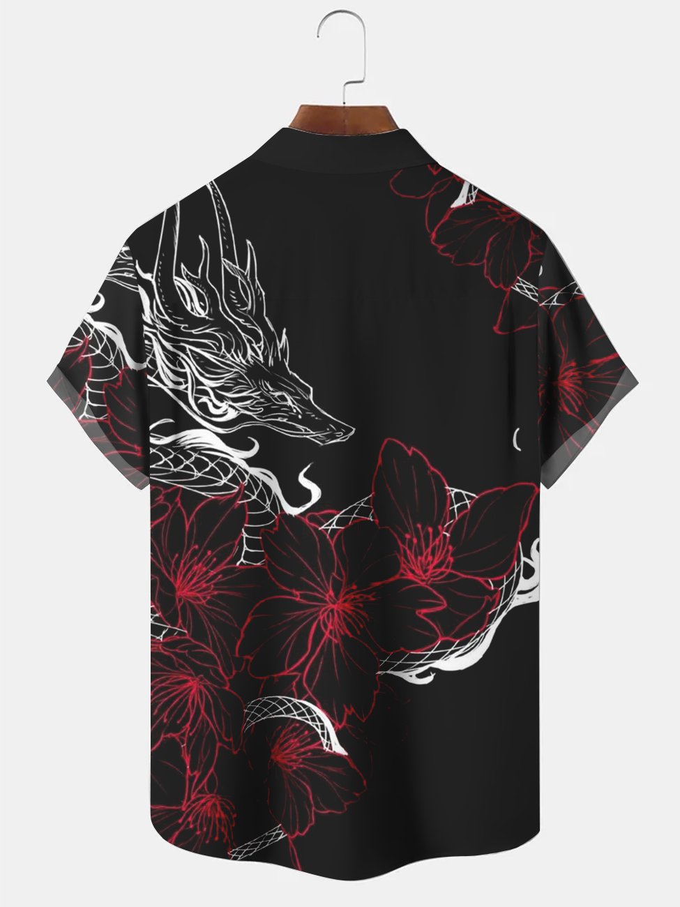 Abstract Eastern Dragon Illustration Hawaiian Shirt For Island Vacations, Casual Events, And Distinctive Seasonal Style