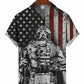 American Flag Soldier Hawaiian Shirt For Tropical Holidays, Outdoor Gatherings, And Everyday Comfort