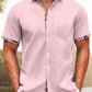 Colorful Floral Solid Patch Hawaiian Shirt For Resort Trips, Coastal Parties, And Warm Weather Style