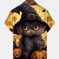 Halloween Vintage Beach Vacation Holiday Cat Hawaiian Shirt For Beach Days, Summer Outings, And Thoughtful Gift Giving