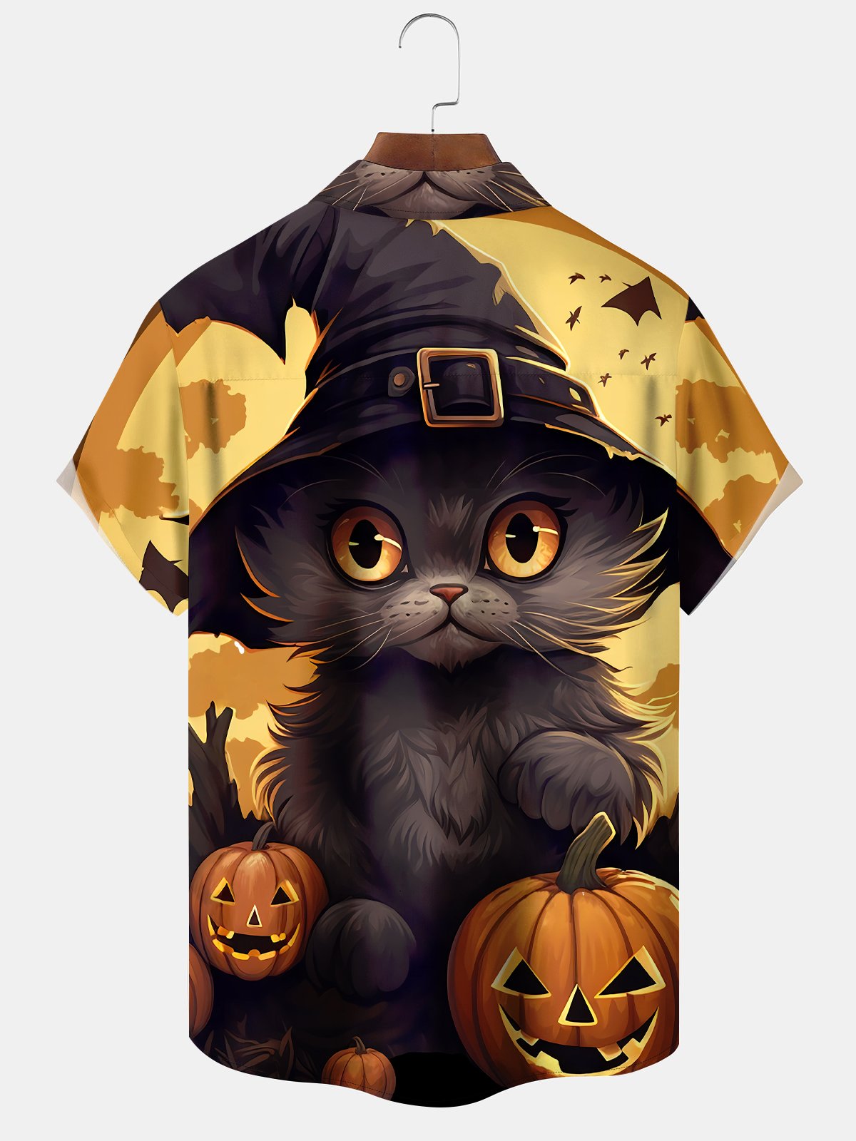 Halloween Vintage Beach Vacation Holiday Cat Hawaiian Shirt For Beach Days, Summer Outings, And Thoughtful Gift Giving