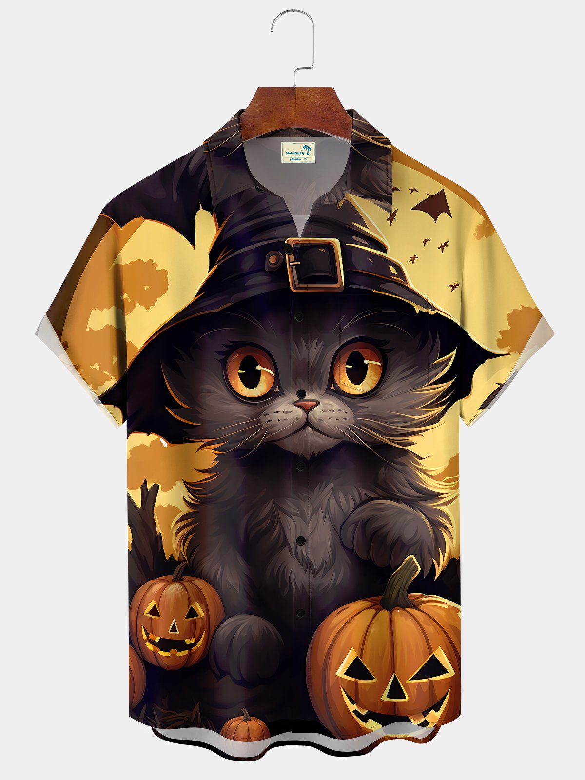 Halloween Vintage Beach Vacation Holiday Cat Hawaiian Shirt For Beach Days, Summer Outings, And Thoughtful Gift Giving