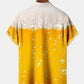 Beer Creative Pattern Hawaiian Shirt For Island Vacations, Resort Wear, And Relaxed Seasonal Style