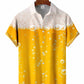 Beer Creative Pattern Hawaiian Shirt For Island Vacations, Resort Wear, And Relaxed Seasonal Style