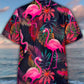 Botanical Flamingo Hawaiian Shirt For Tropical Holidays, Outdoor Gatherings, And Everyday Comfort