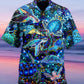Turtle Creative Pattern Hawaiian Shirt For Island Vacations, Weekend Events, And Relaxed Everyday Outfits