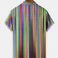 Coloful Stripes Hawaiian Shirt For Beach Days, Summer Outings, And Thoughtful Gift Giving
