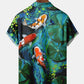 Fish Illustration Hawaiian Shirt For Beach Days, Summer Outings, And Thoughtful Gift Giving