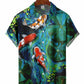 Fish Illustration Hawaiian Shirt For Beach Days, Summer Outings, And Thoughtful Gift Giving