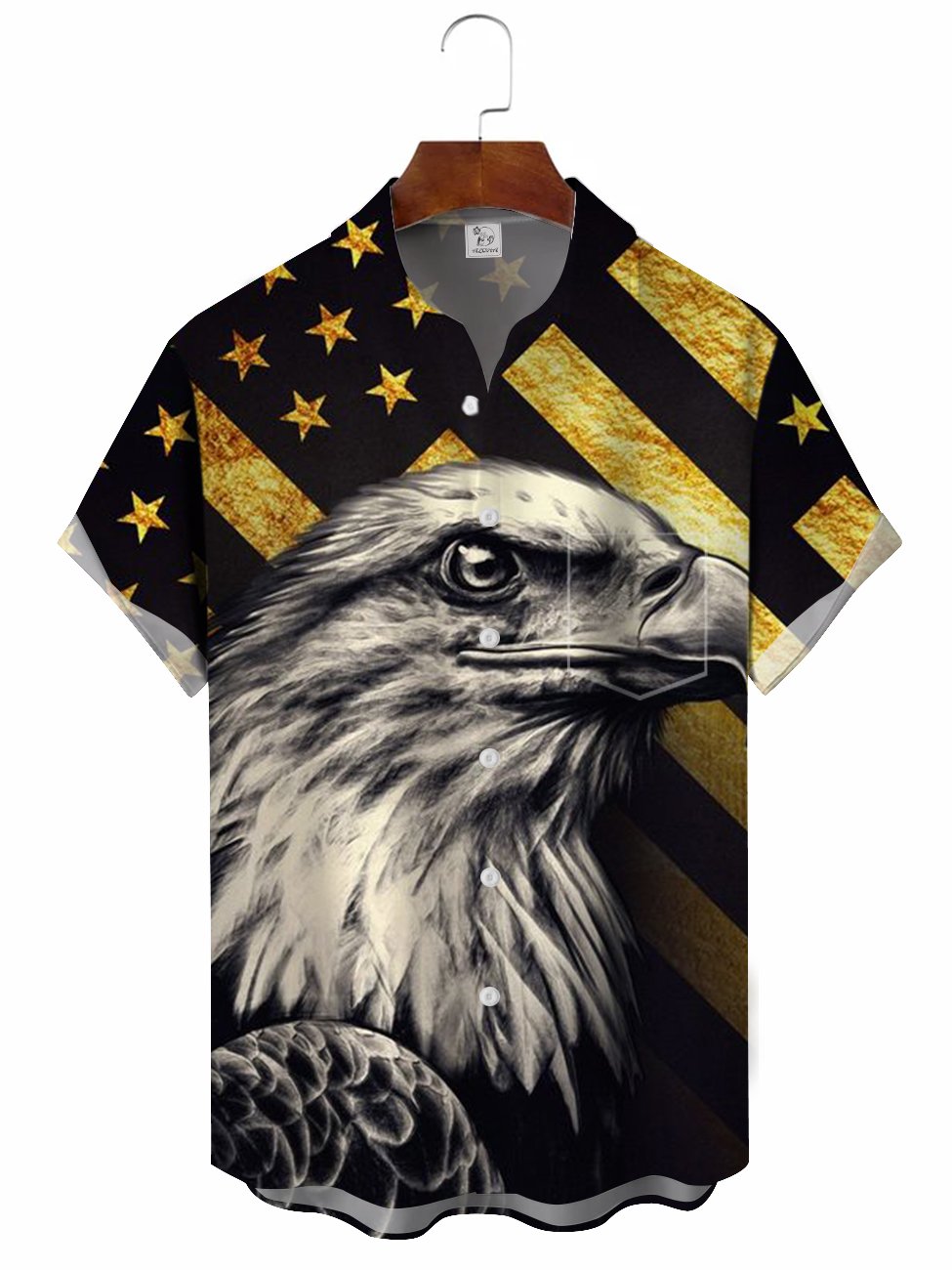 Vintage Flag Eagle Hawaiian Shirt For Heritage Inspired Events, Beach Travel, And Thoughtful Gifting