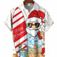 Funny Santa Hawaiian Shirt For Tropical Holidays, Outdoor Gatherings, And Everyday Comfort
