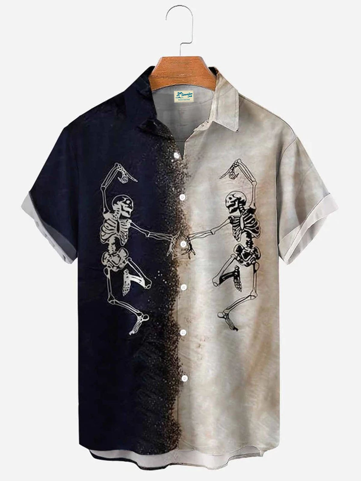 Halloween Skull Hawaiian Shirt For Island Vacations, Resort Wear, And Relaxed Seasonal Style