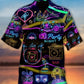 Neon DJ Hawaiian Shirt For Resort Trips, Coastal Parties, And Warm Weather Style