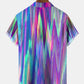Abstract Multicolor Hawaiian Shirt For Resort Trips, Coastal Parties, And Warm Weather Style