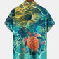 Ocean Turtle Hawaiian Shirt For Island Vacations, Weekend Events, And Relaxed Everyday Outfits