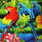Parrot Creative Pattern Hawaiian Shirt For Animal Lovers, Beach Travel, And Casual Summer Style