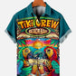Parrot Tiki Bar Hawaiian Shirt For Island Vacations, Resort Wear, And Relaxed Seasonal Style