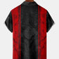 Red Black Texture Bowling Hawaiian Shirt For Tropical Holidays, Outdoor Gatherings, And Everyday Comfort