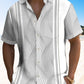 Retro Geometric Textured Bowling Hawaiian Shirt For Beach Days, Summer Outings, And Thoughtful Gift Giving