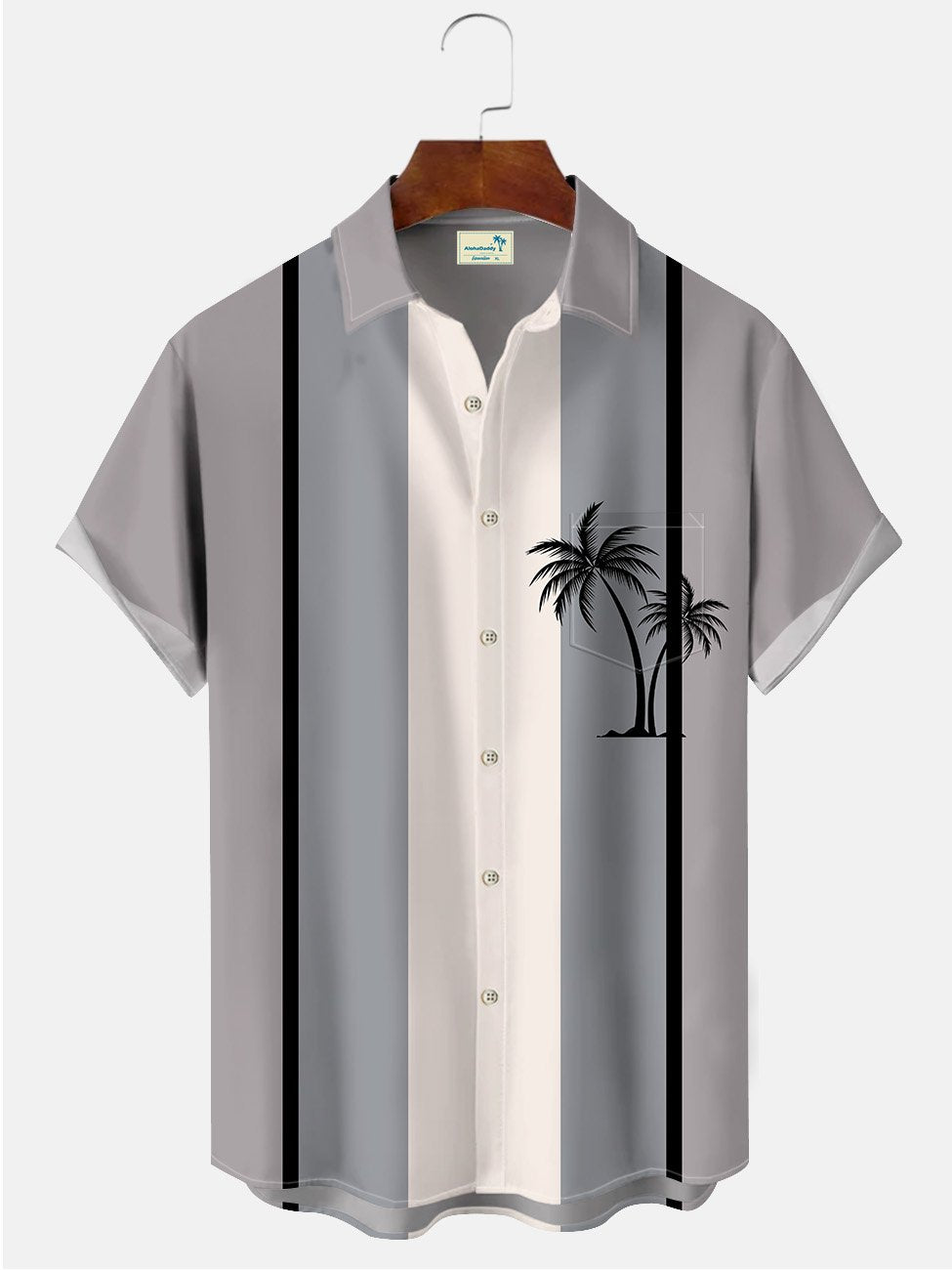 Vintage Summer Coconut Tree Bowling Hawaiian Shirt For Island Vacations, Resort Wear, And Relaxed Seasonal Style